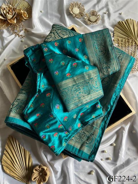 New Arrival Premium Viscose Silk Position Print Saree With Stitched Blouse