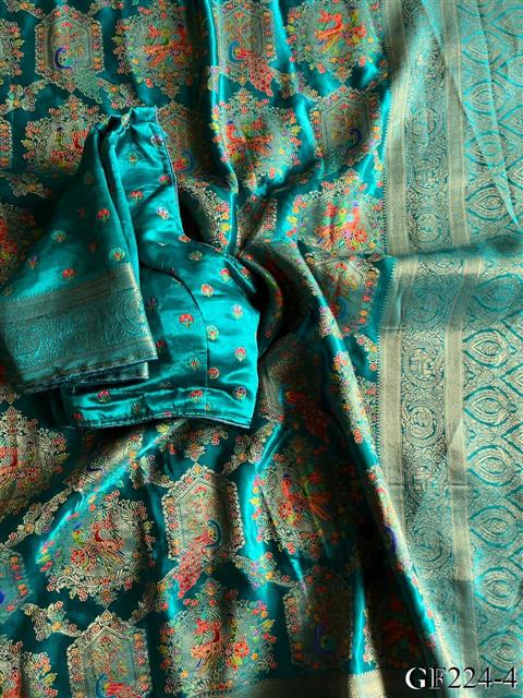 New Arrival Premium Viscose Silk Position Print Saree With Stitched Blouse