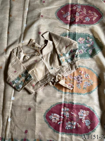 New Beautiful Linen Cotton Saree