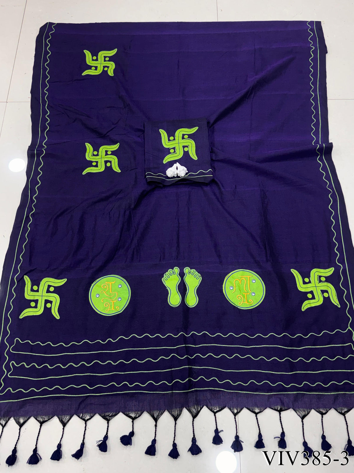 Trending Pure Loom Cotton With Handmade Dana Pallu Saree
