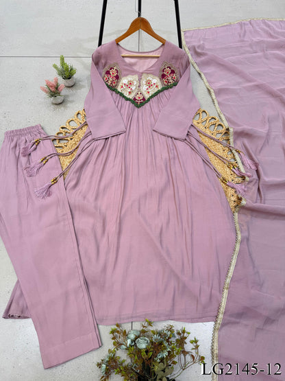 Most Viral Mul Chanderi With Sequience Work Top Pent