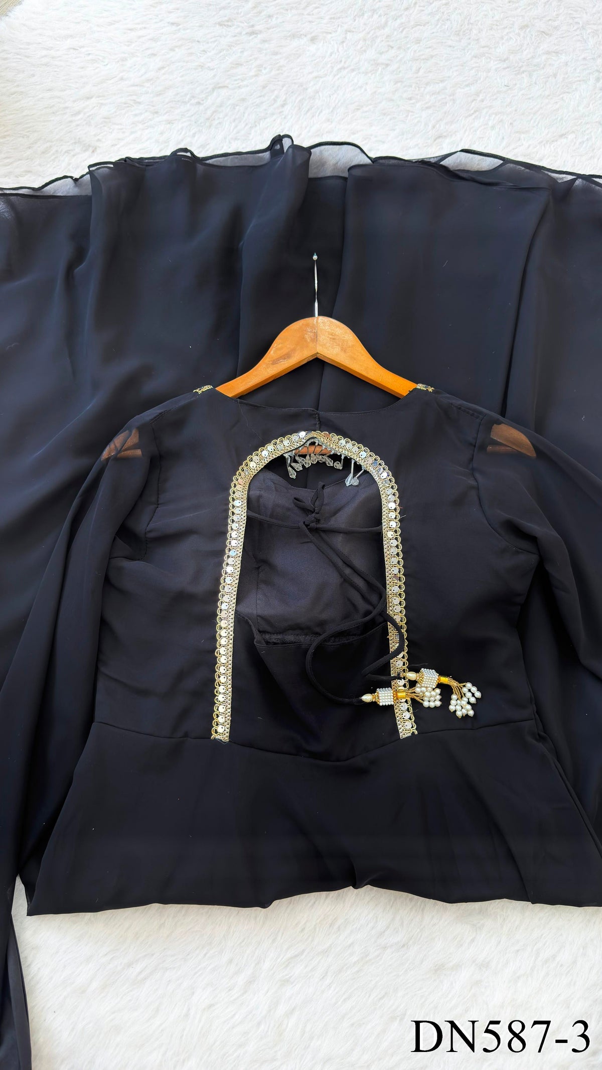 Black Color Georgette Sequience Work Anarkali