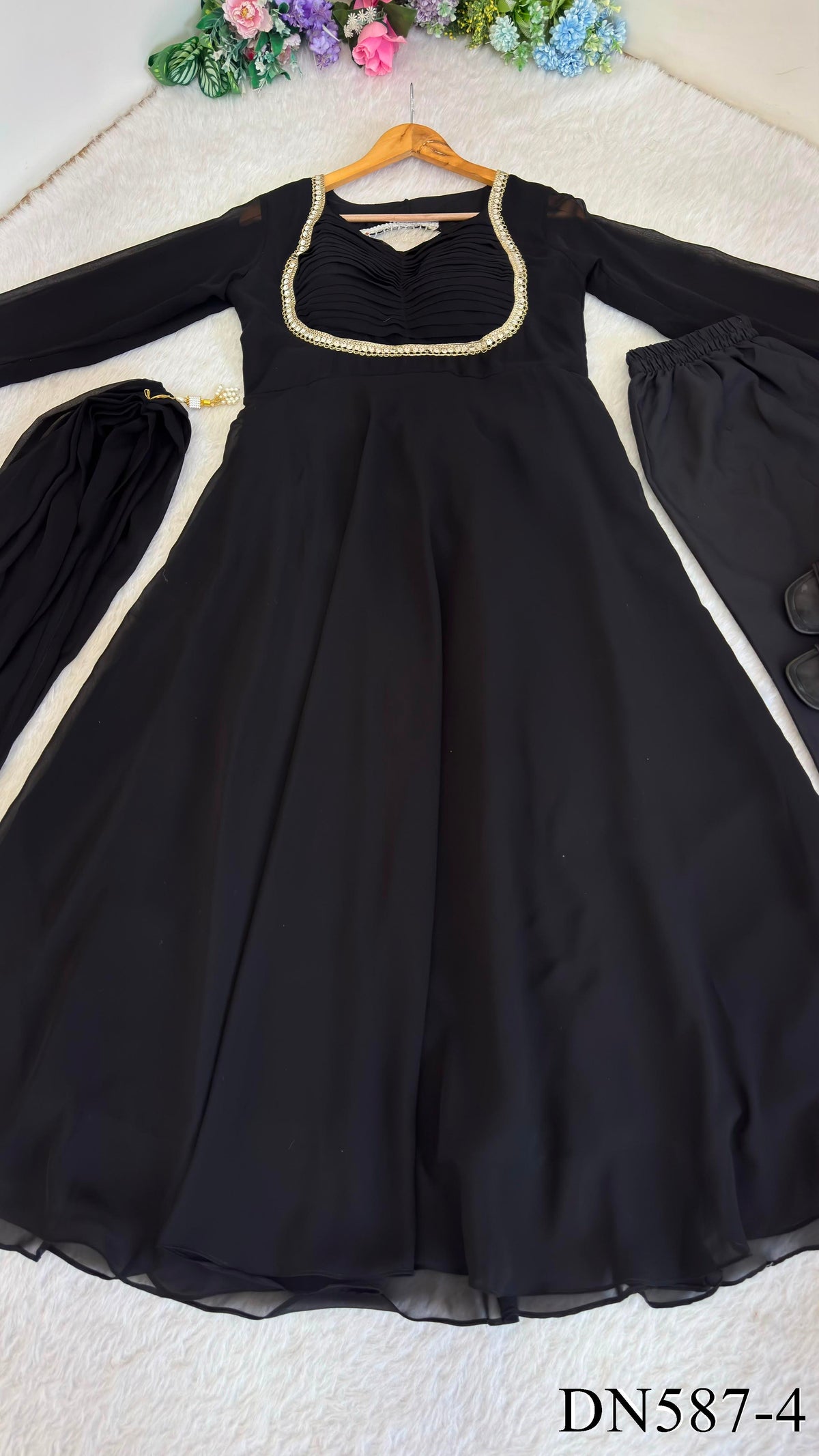 Black Color Georgette Sequience Work Anarkali
