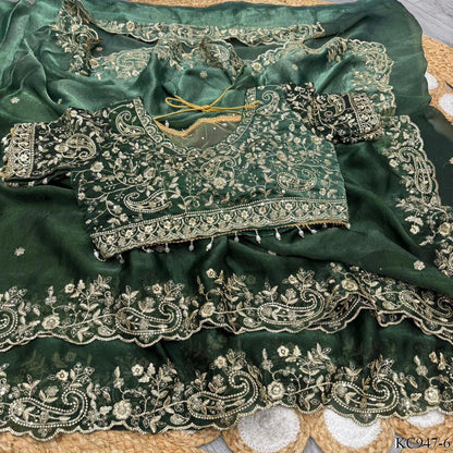 Beautifull Shade Space Silk With Zari Work Saree
