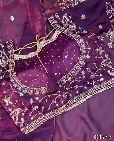 Wine Color Space Silk With Sequience Embroidery Work Saree