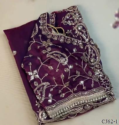 Wine Color Space Silk With Sequience Embroidery Work Saree