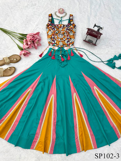 Navratri Special Reyon With Lagdi Patta Work Lehenga