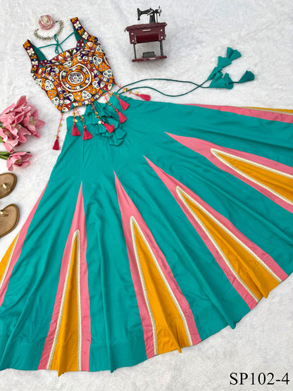 Navratri Special Reyon With Lagdi Patta Work Lehenga