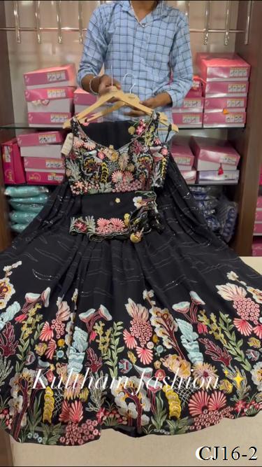 Beautifull Georgette Fabric With Embroidery Sequience Work Lehenga Choli