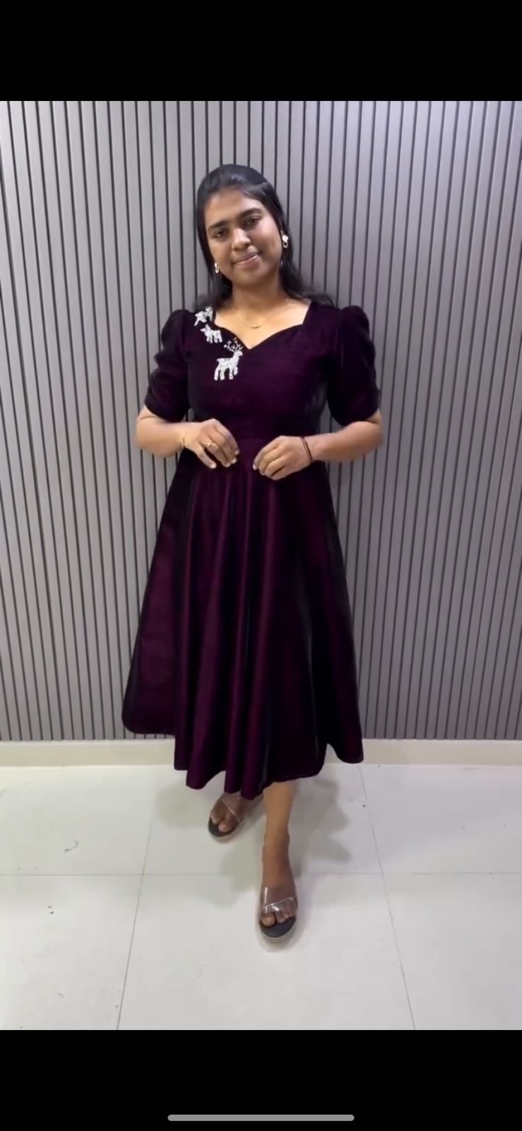 Viscos Velvet With Hand Work Kurti