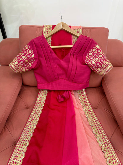 CHINON SILK WITH THREAD & SEQUENCE WORK SAREE