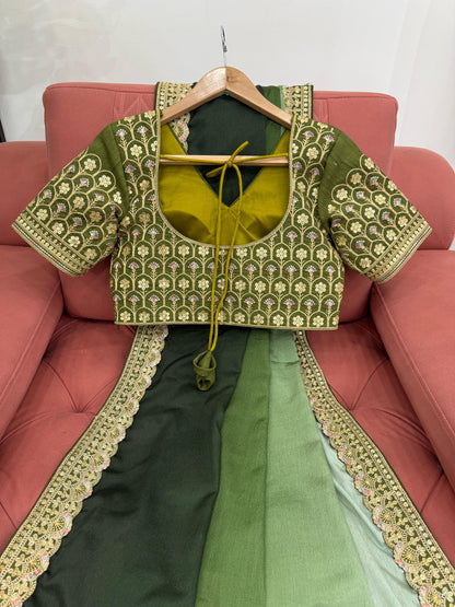 CHINON SILK WITH THREAD & SEQUENCE WORK SAREE