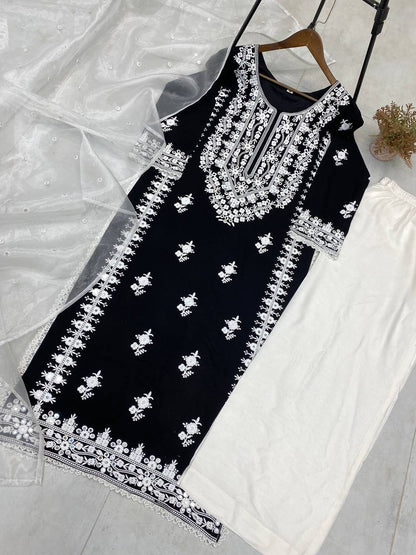 REYON EMBRODIERY WITH REAL MIRROR WORK TOP