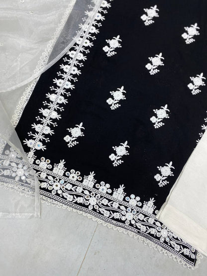 REYON EMBRODIERY WITH REAL MIRROR WORK TOP