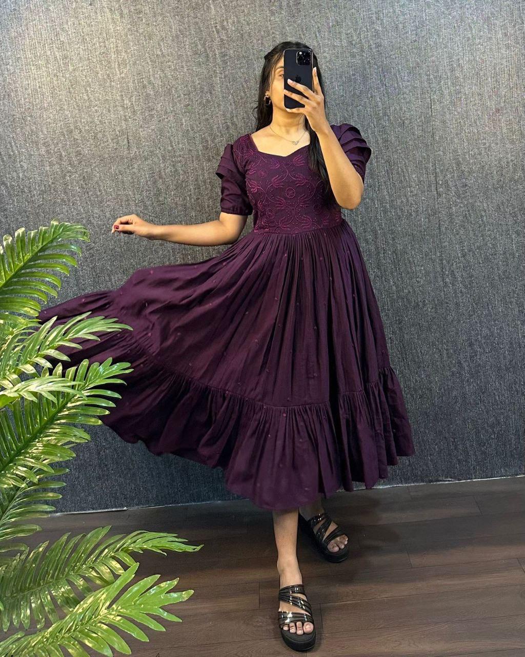 TRIPURA SUNDARI SOUTH SILK PURE COTTON TRENDING GOWN