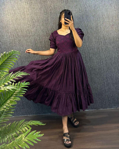 TRIPURA SUNDARI SOUTH SILK PURE COTTON TRENDING GOWN