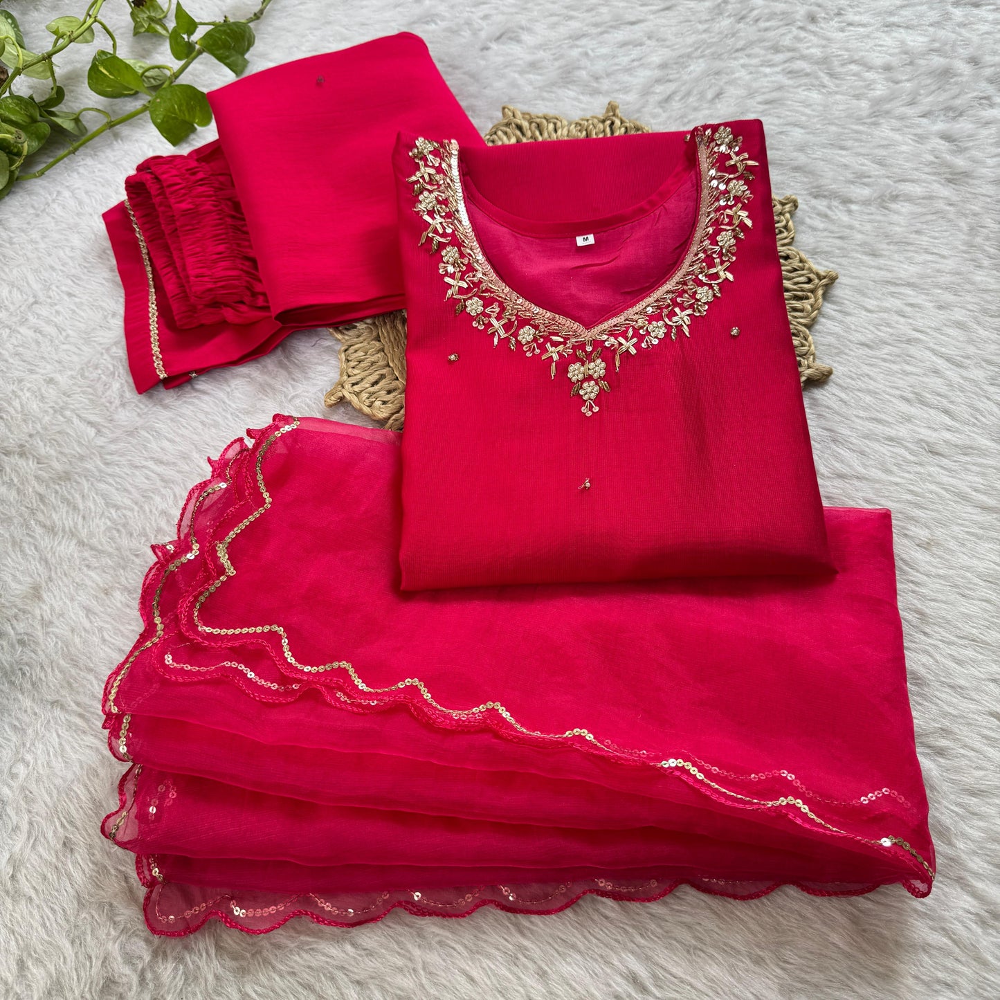 Premium Gadwal Handwork Sequence Work Top Pent