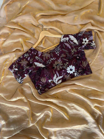 Fluid Tissue Silk Plain Work Saree