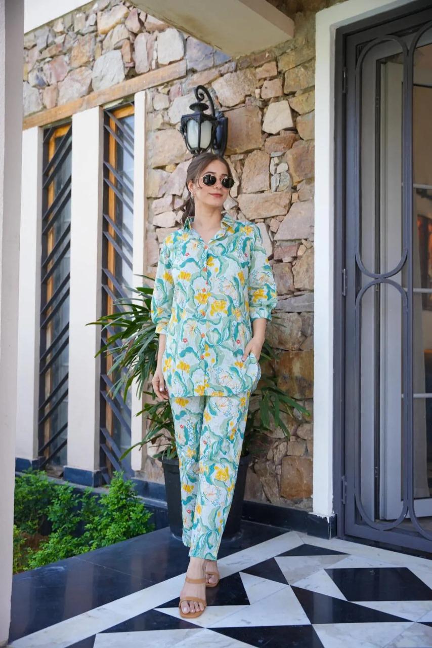 Summer Wear Cotton Blend Co-ord Set