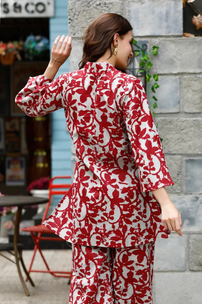 Summer Wear Cotton Blend Co-ord Set
