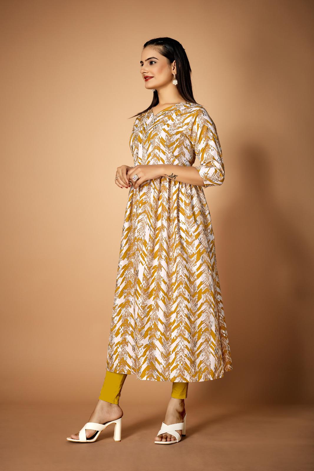 Heavy Soft Imported Print Foil Print Top