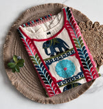 White Color Pure Khadi Tunic Hand Work Top