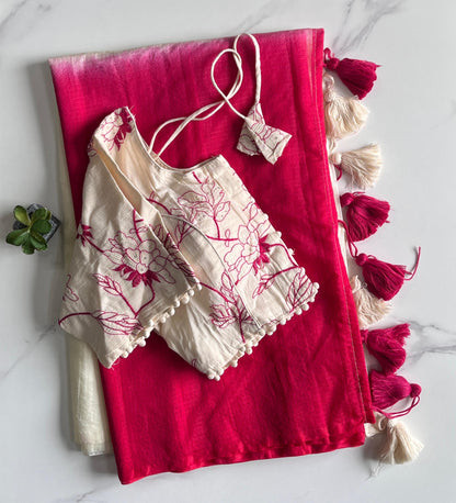 Doriya Dual Shade Primium Viscise Cotton Saree