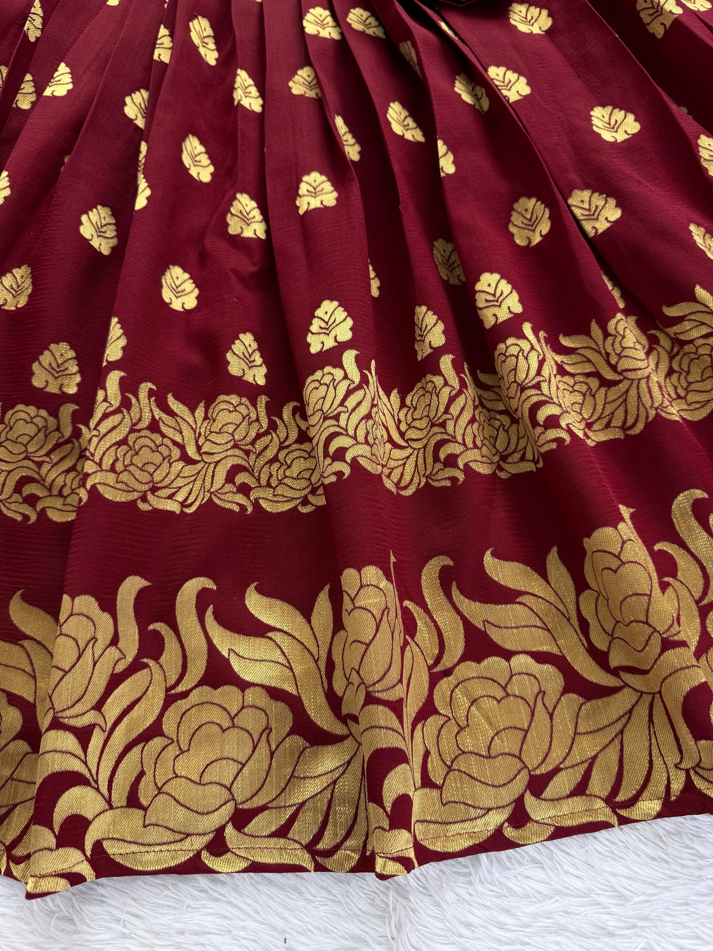 BEST ANARKALI GOWN WITH JAQUARD WEAVING IN MAROON COLOR