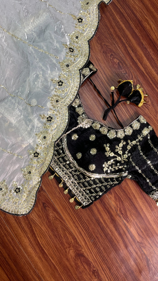 Fandy Silk With Embroidery Coding Work Saree