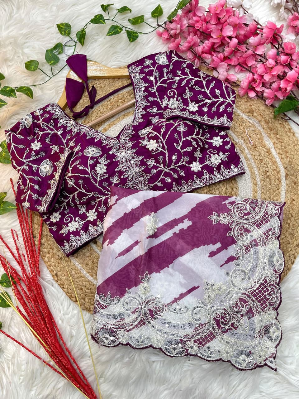 Pure Soft Rangoli Silk With Digital Print Work Saree