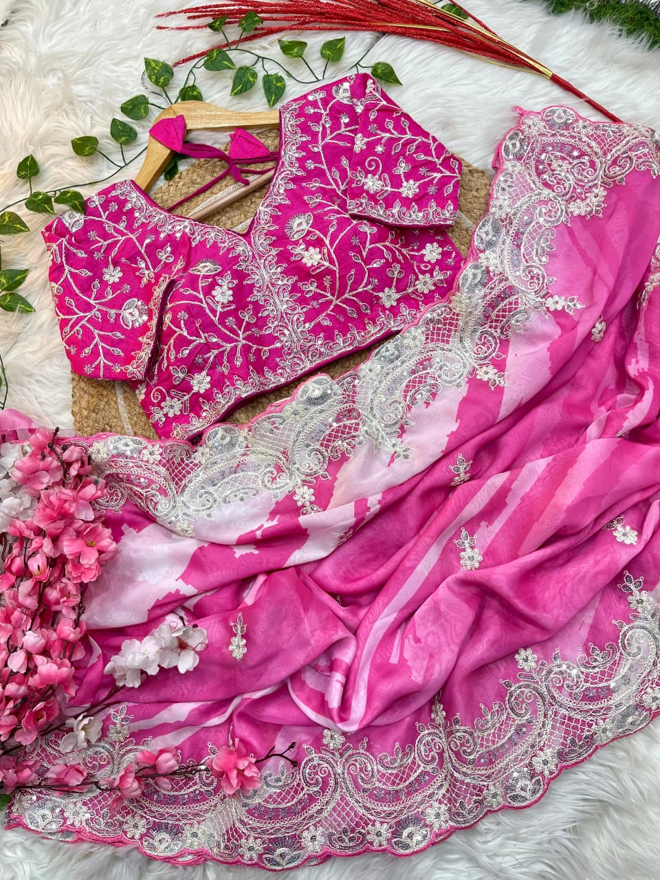 Pure Soft Rangoli Silk With Digital Print Work Saree