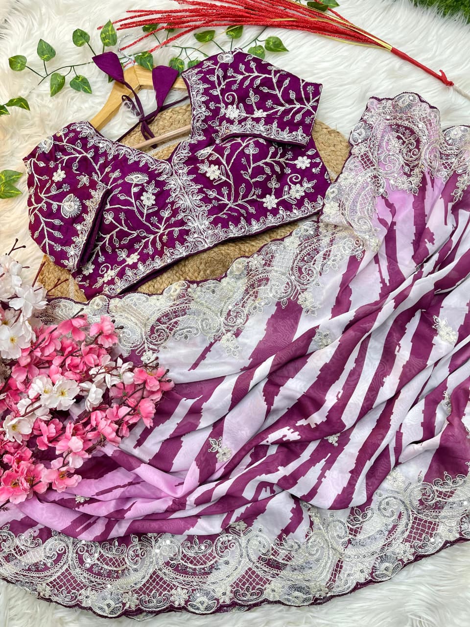 Pure Soft Rangoli Silk With Digital Print Work Saree