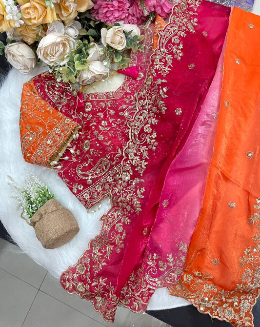 Beautifull Rich Look Embroidery Work Saree