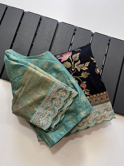 Beautifull Dolla Silk With Meenakari Zari Work Saree