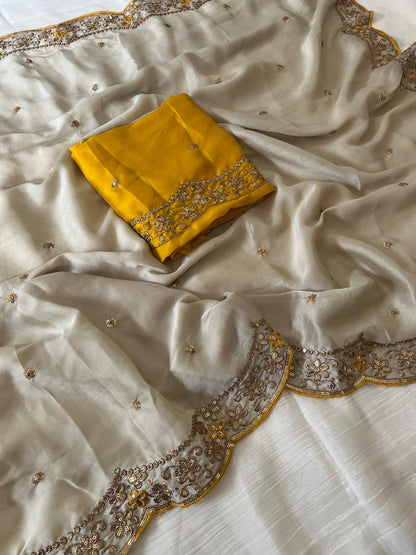Beautifull Heavy Rangoli Silk With Fancy Embroidery Work Saree