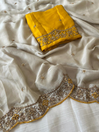 Beautifull Heavy Rangoli Silk With Fancy Embroidery Work Saree