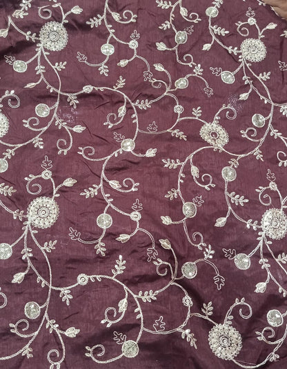 Beautifull Two Tone Tissue Silk With Embroidery Work Saree