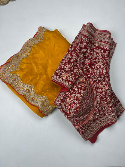 Beautifull Space Silk With Sequience Embroidery Work Saree