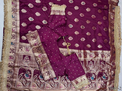 Designer Pure HO Silk With Jacquard Weaving & Cutdana Handwork Saree