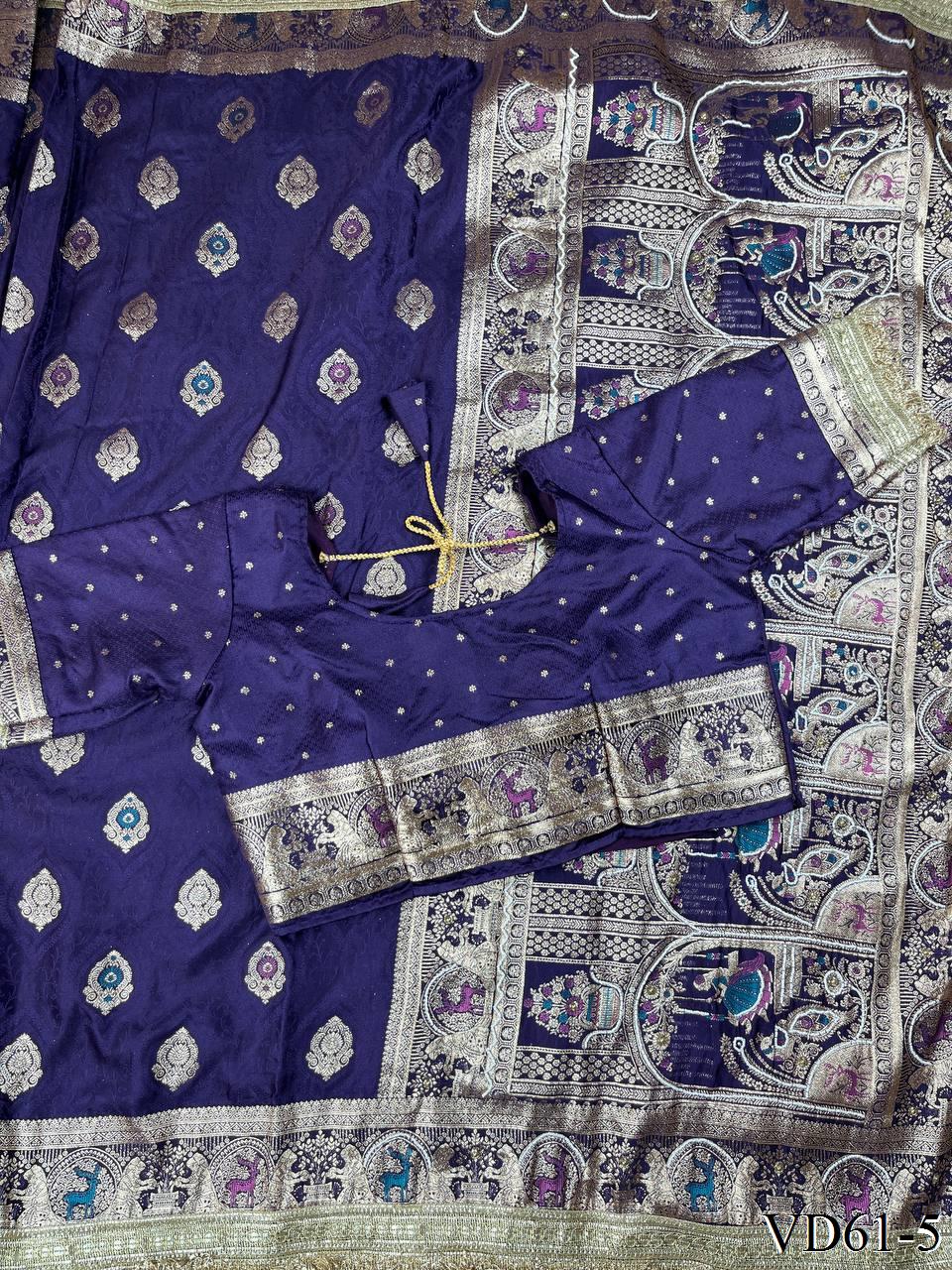 Designer Pure HO Silk With Jacquard Weaving & Cutdana Handwork Saree