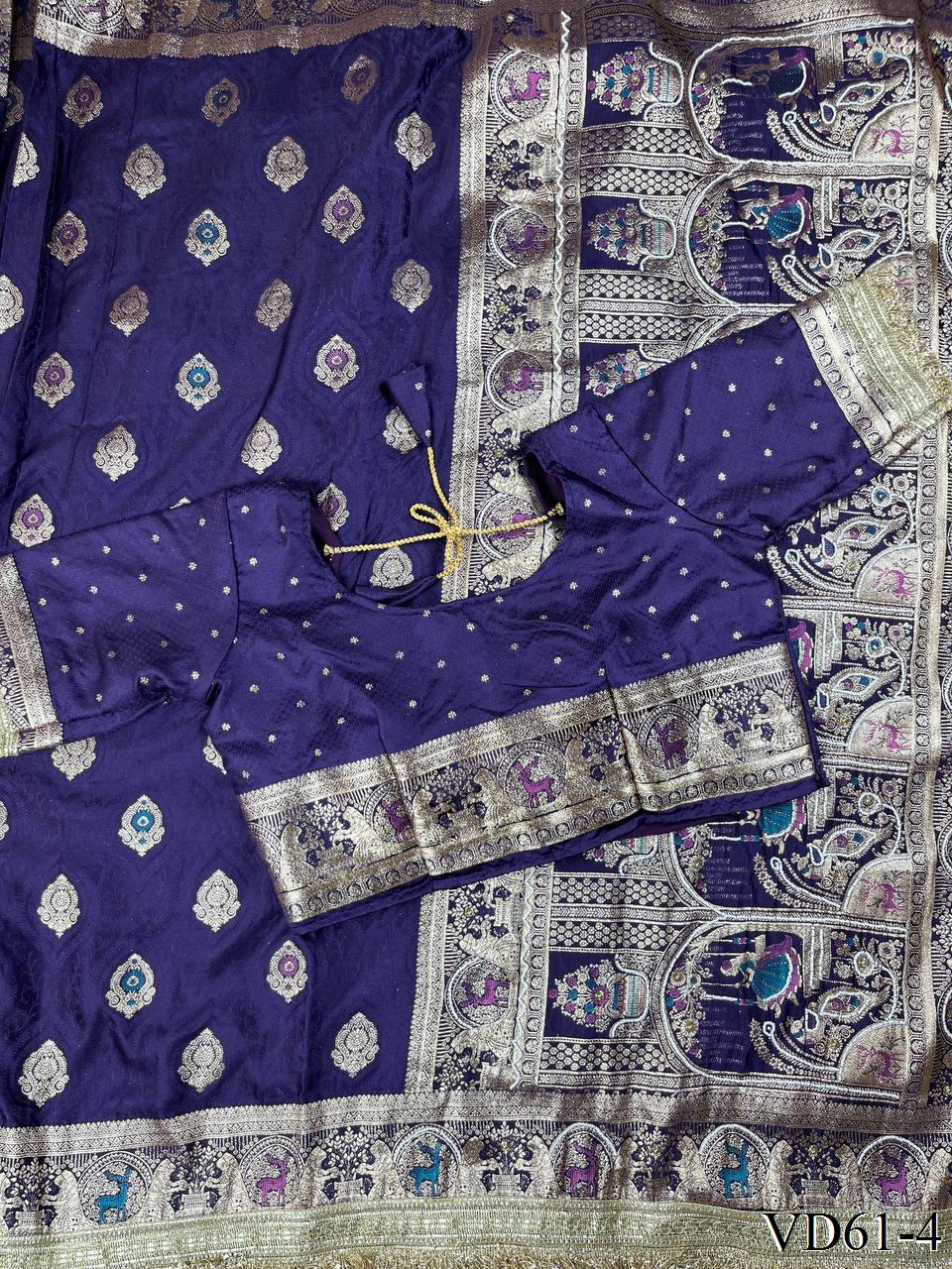 Designer Pure HO Silk With Jacquard Weaving & Cutdana Handwork Saree