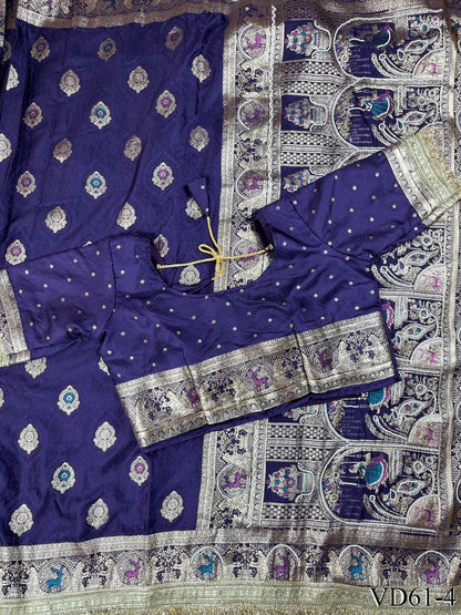 Designer Pure HO Silk With Jacquard Weaving & Cutdana Handwork Saree