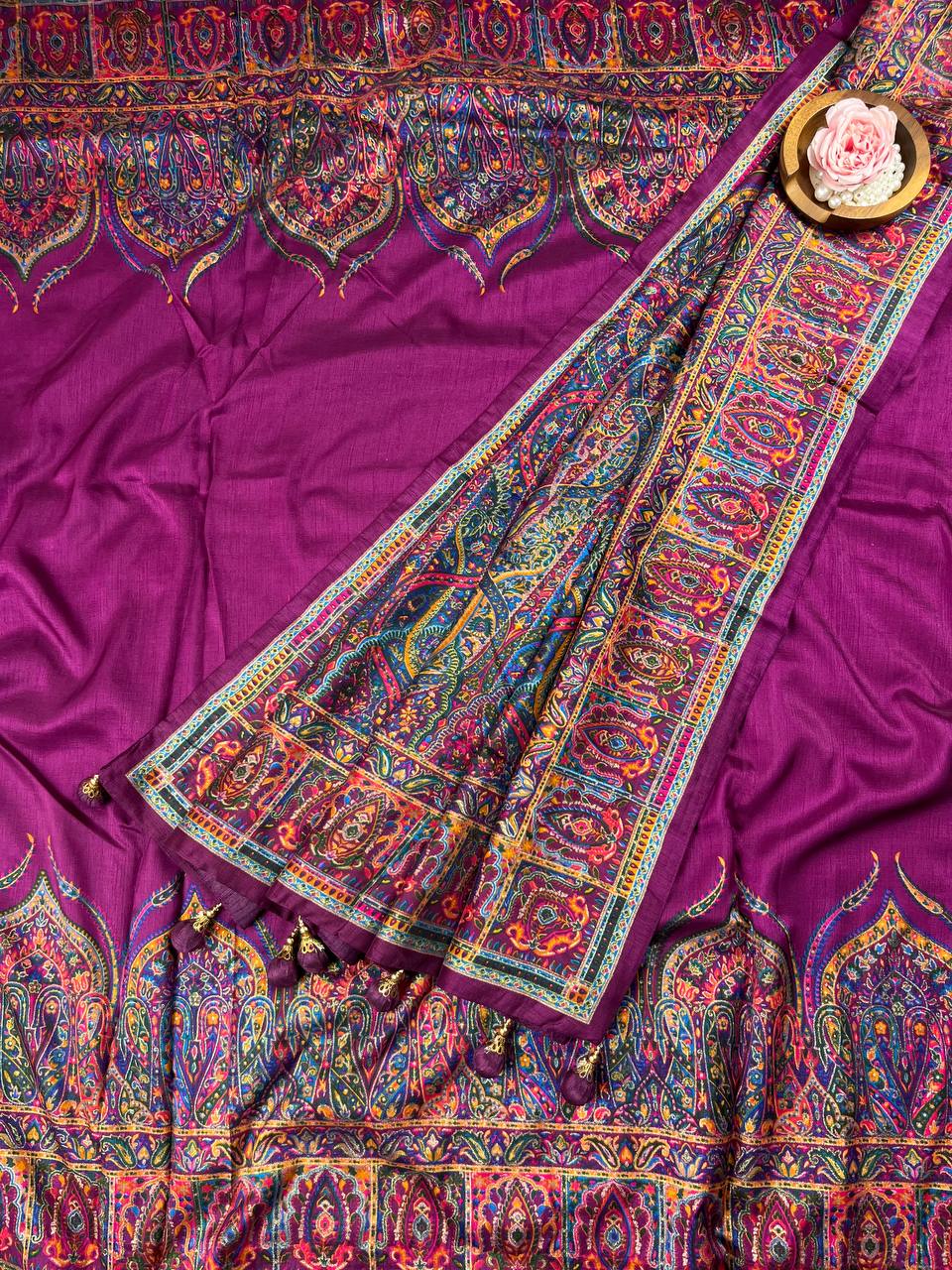 Beautifull Banarasi Silk With Zari Weaving Work Saree