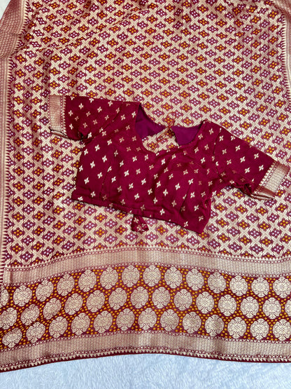 Beautiful Pure Soft Viscose Khadi Georgette With Rich Jacquard Weaving Work Saree