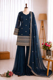 Crunchy Silk Embroidery Sequence & Jari Work Top Bottom