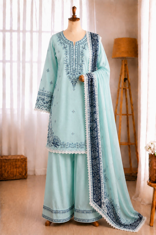 Satin Rayon Embroidery Work Top Farshi Plazzo