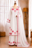 Satin Rayon Embroidery Thread Work Top Farshi Plazzo