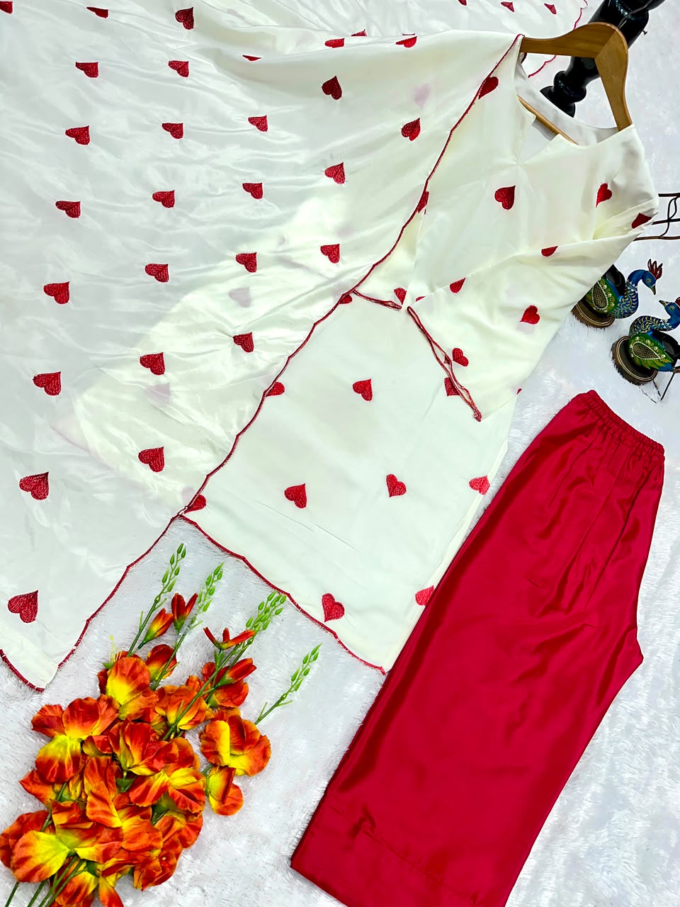 Designer Natural Crepe Heavy Embroidered Salwar Suit Set