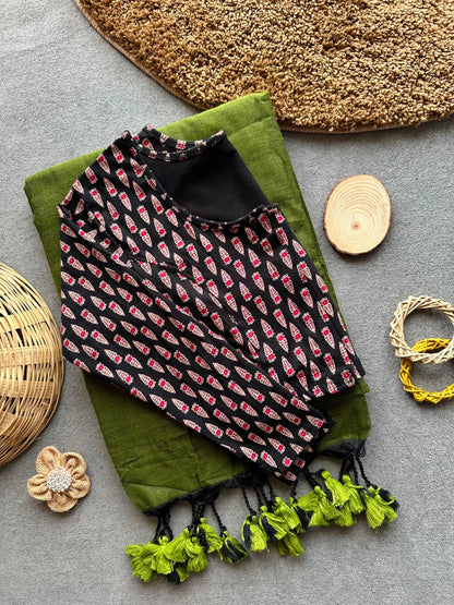 Pure Khadi Cotton Plain Saree