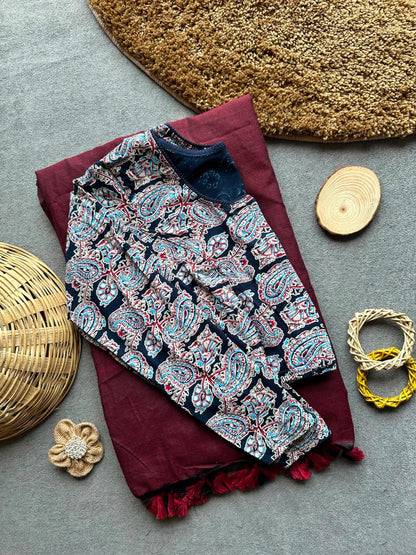 Pure Khadi Cotton Plain Saree